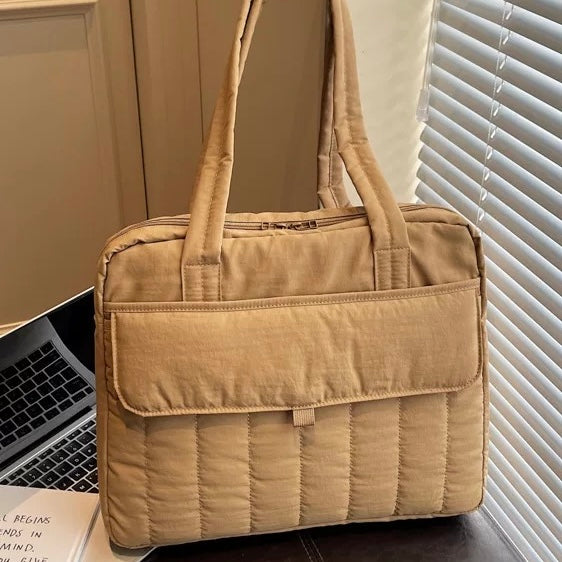 Multi-Pocket Puffy Tote PC bag (7colors)