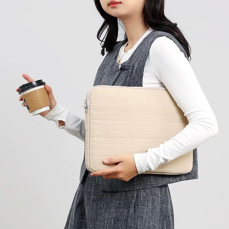 Quilted Puffy Simple PC bag (4colors)