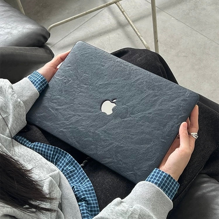 Leather-Texture Hard Shell MacBook Case (2colors)