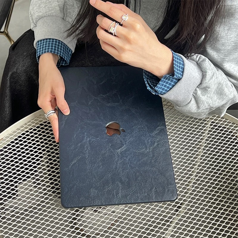 Leather-Texture Hard Shell MacBook Case (2colors)
