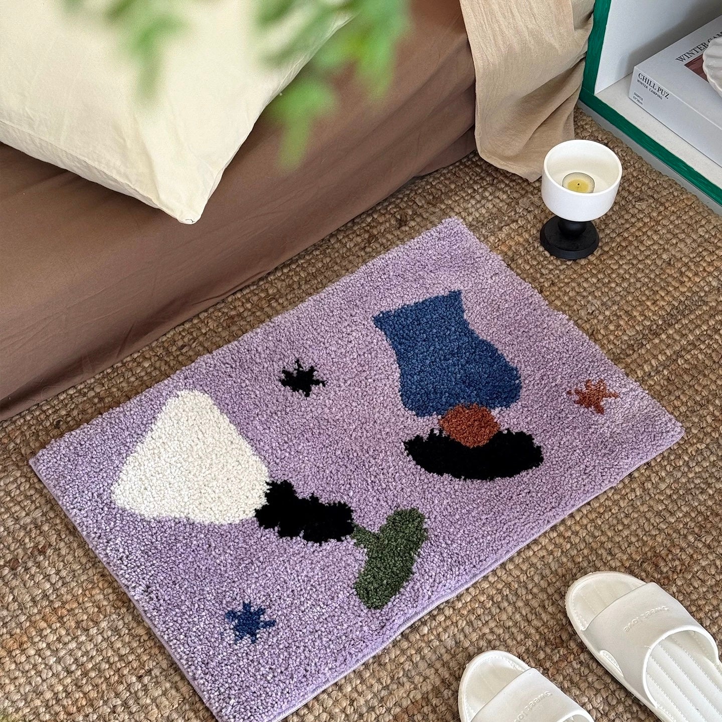 Purple Art Tufted mini mat