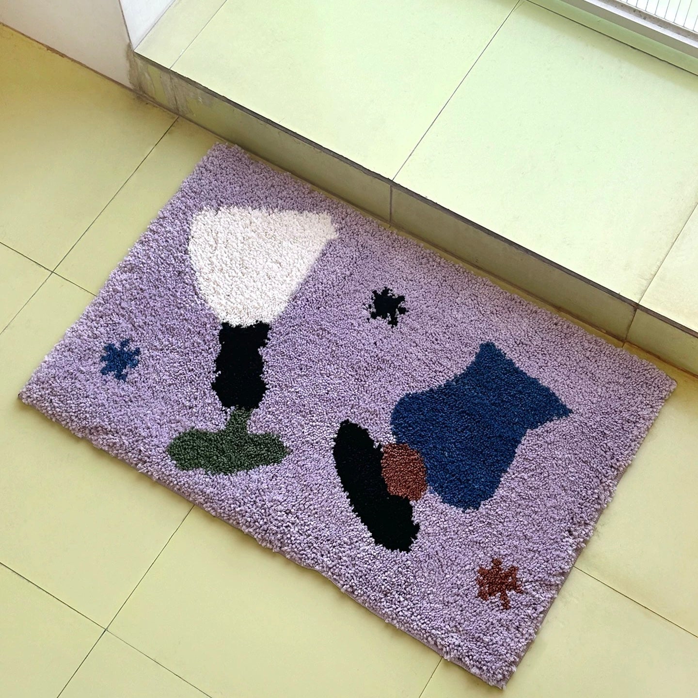 Purple Art Tufted mini mat