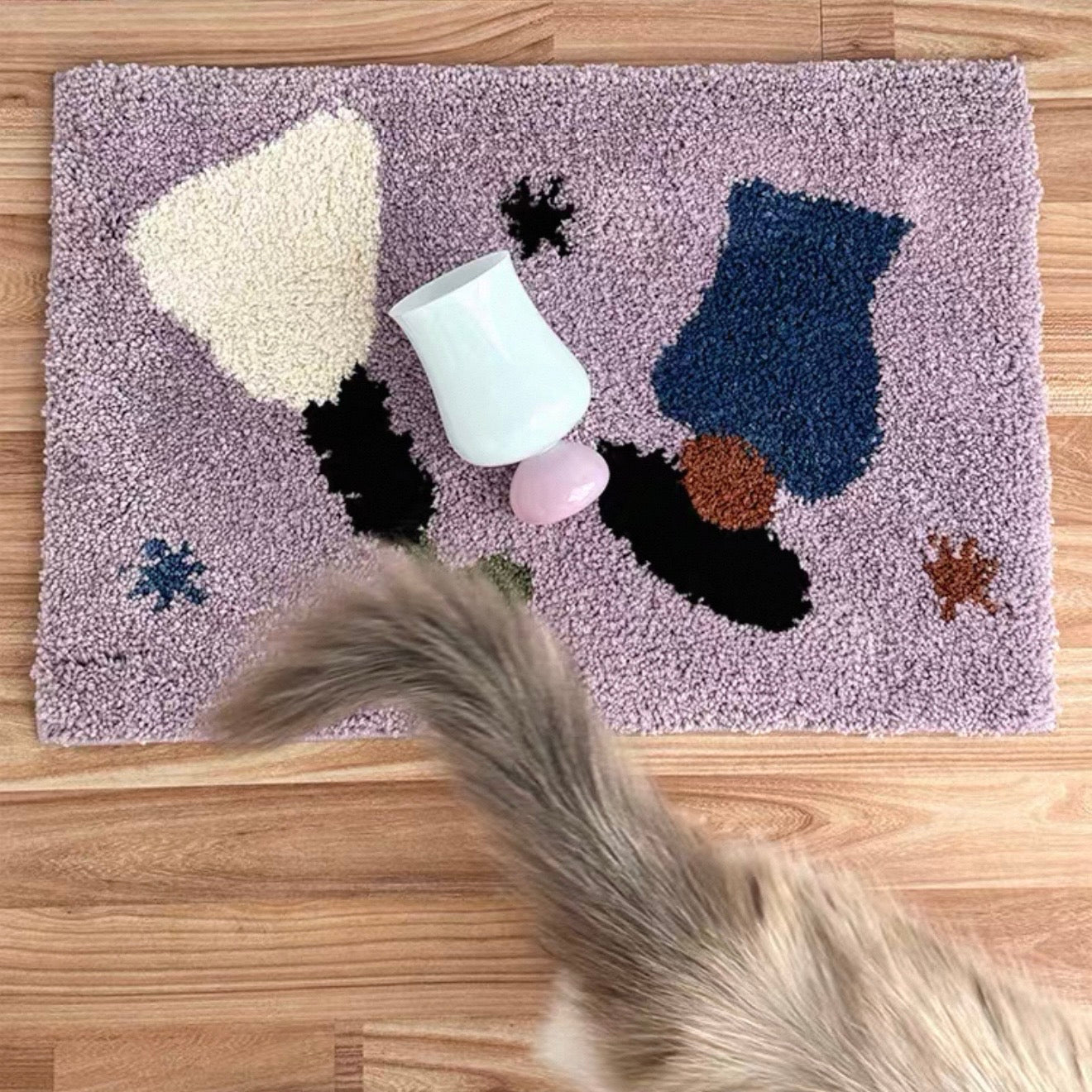 Purple Art Tufted mini mat