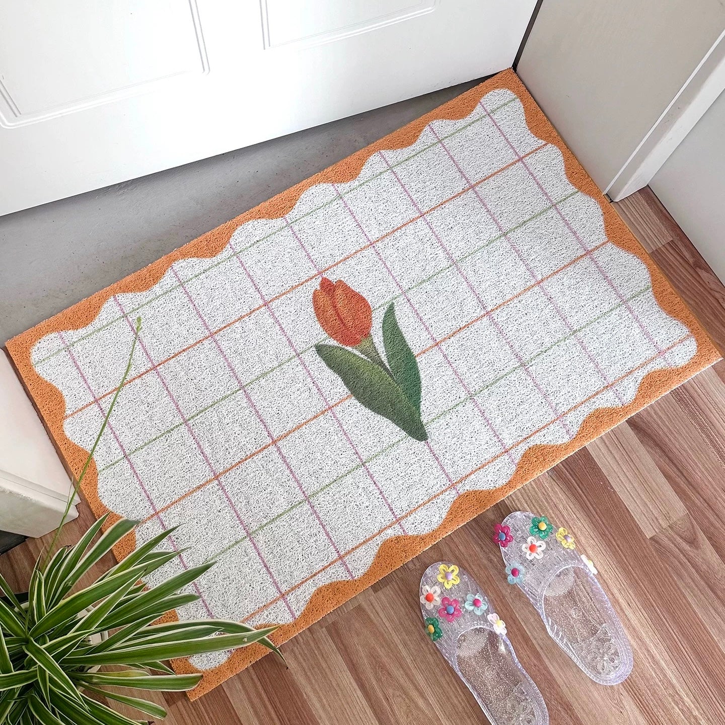 Tulip Plaid Wavy Wire door mat (2design)