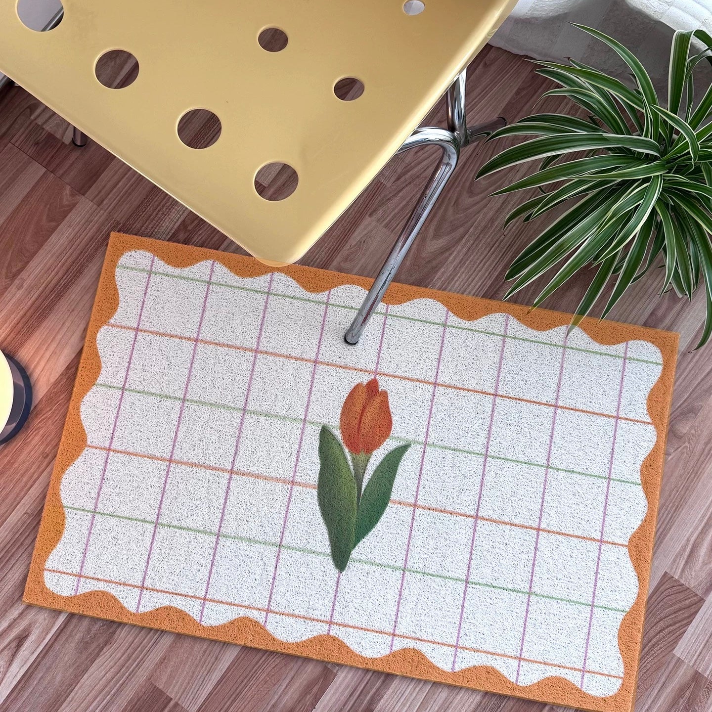 Tulip Plaid Wavy Wire door mat (2design)