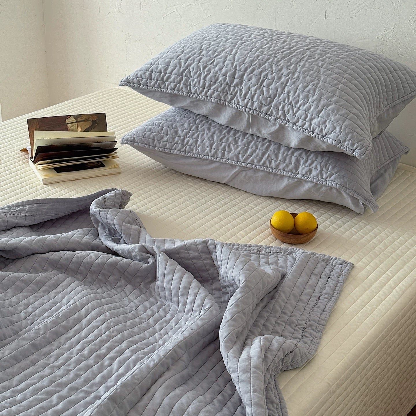 Washed Cool Contact quilt & pillow sheets set (4color)