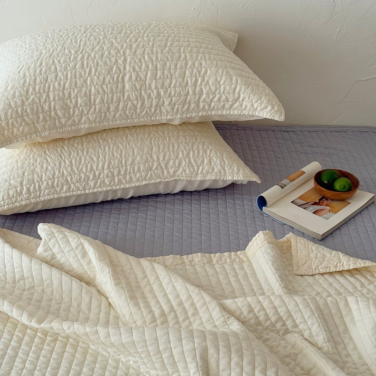 Washed Cool Contact quilt & pillow sheets set (4color)
