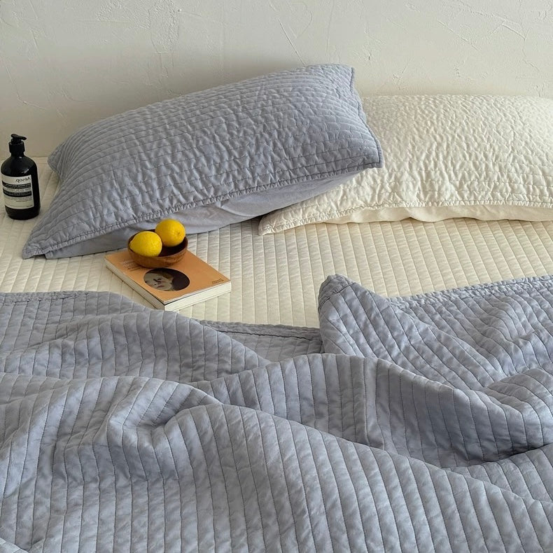 Washed Cool Contact quilt & pillow sheets set (4color)