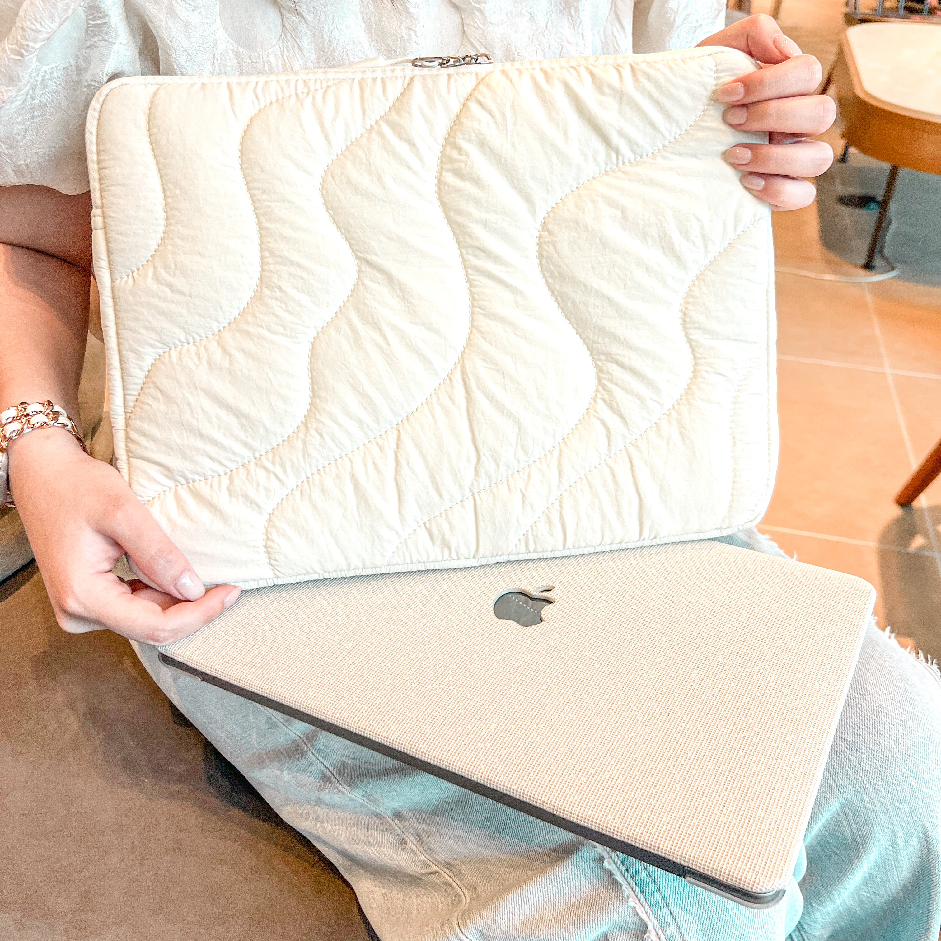 Puffy Quilted Laptop Case for MacBook & Notebook