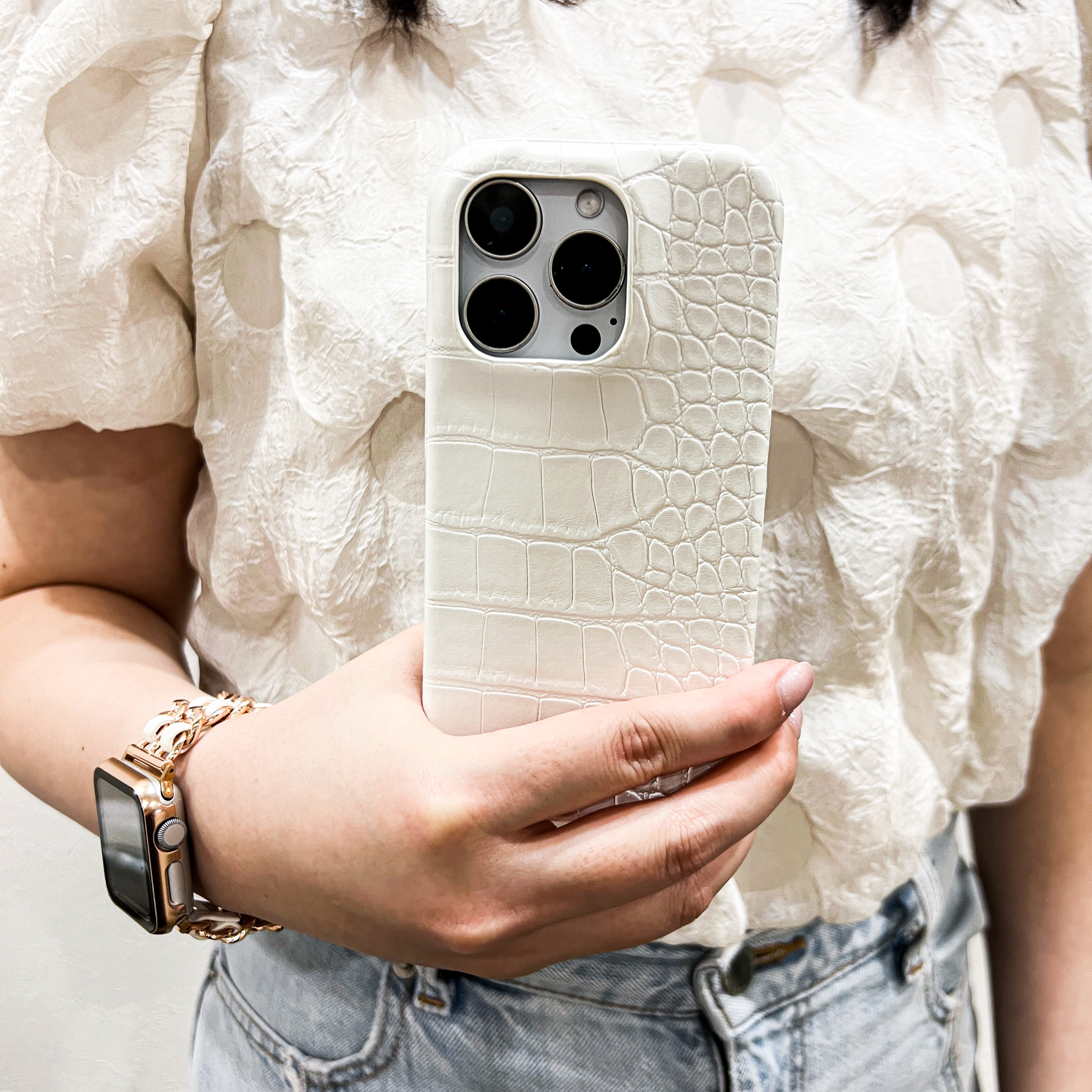 Elegant Croc Embossed  iphone Case