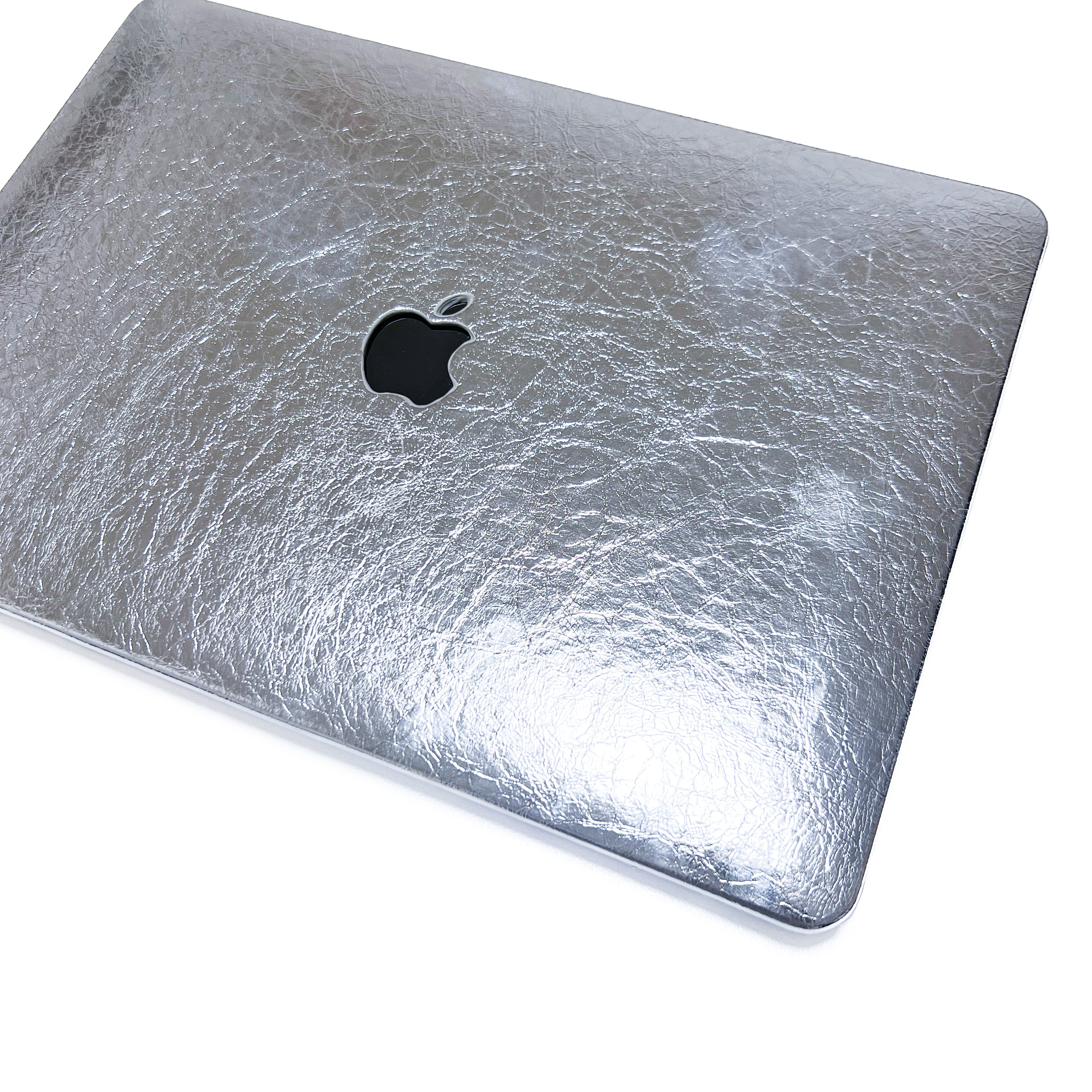 即納】Silver Texture MacBook Case