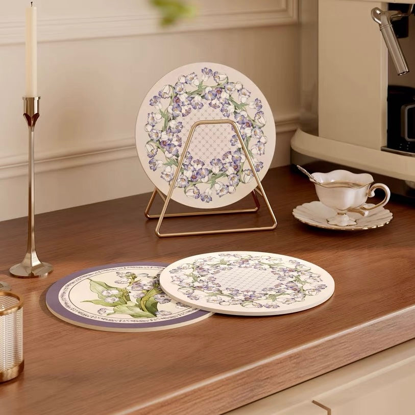 Purple Campanula coaster