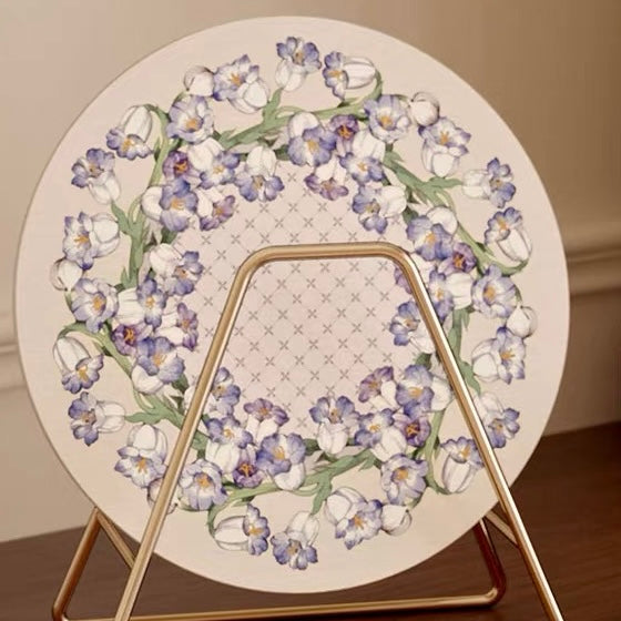 Purple Campanula coaster