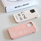 2color stone logo iPhone case