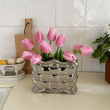 2color european square vase
