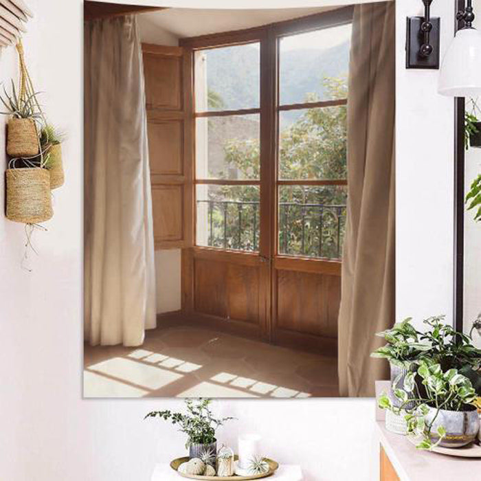 10design retro garden window tapestry