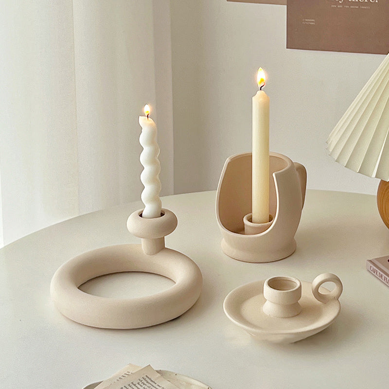 3design ceramic modern candle holder