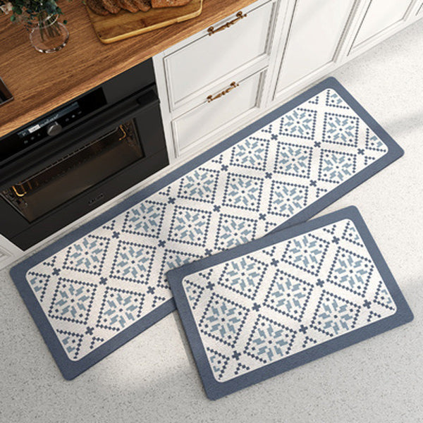8design blue color kitchen mat