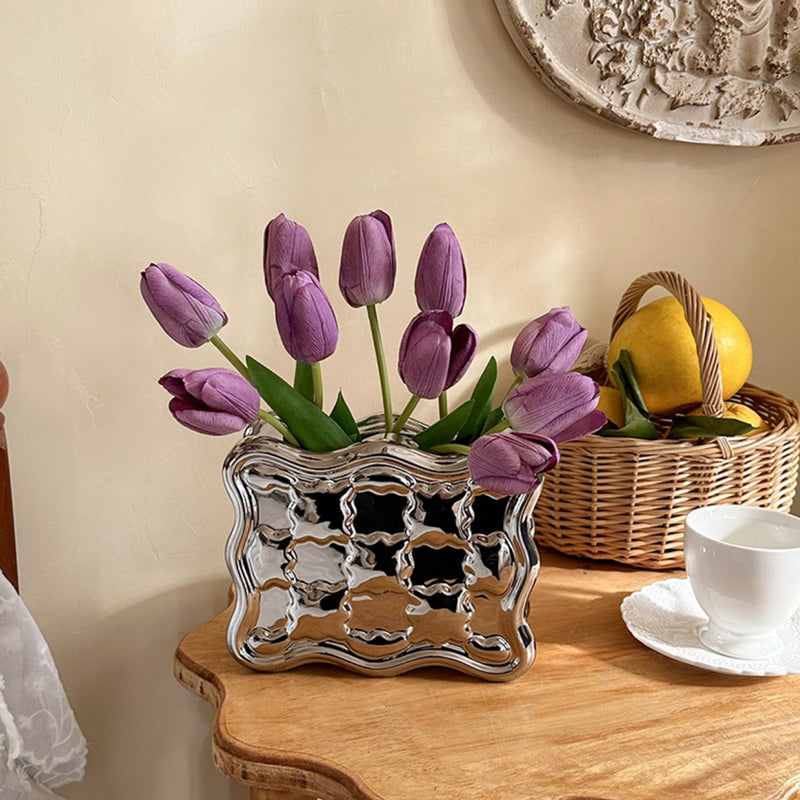 2color european square vase