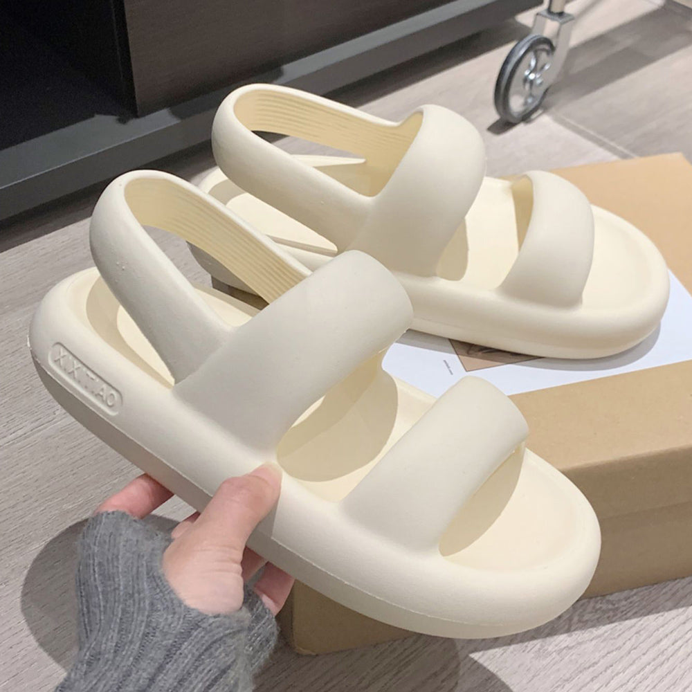 4color simple strap rubber room shoes