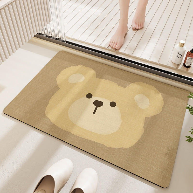 3design teddy bear bath mat