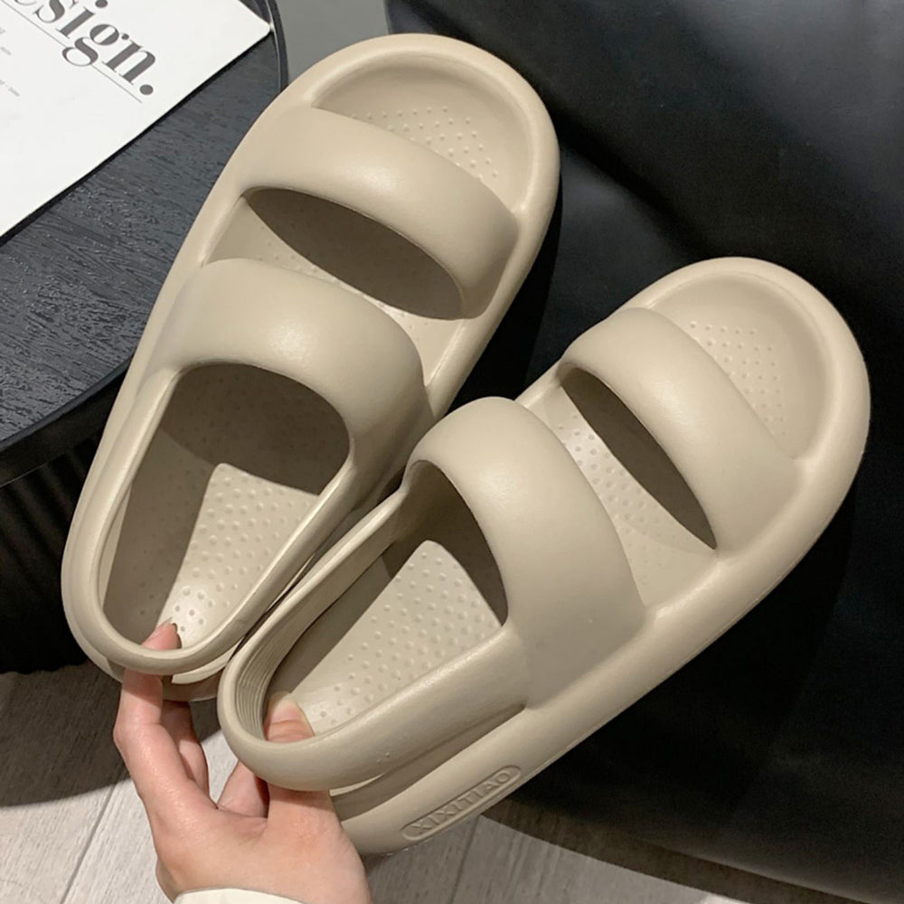 4color simple strap rubber room shoes