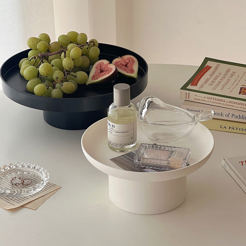 2color round tall tray