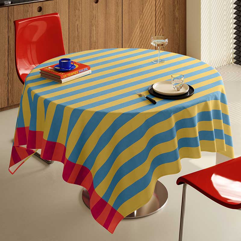 4color pop stripe table cloth