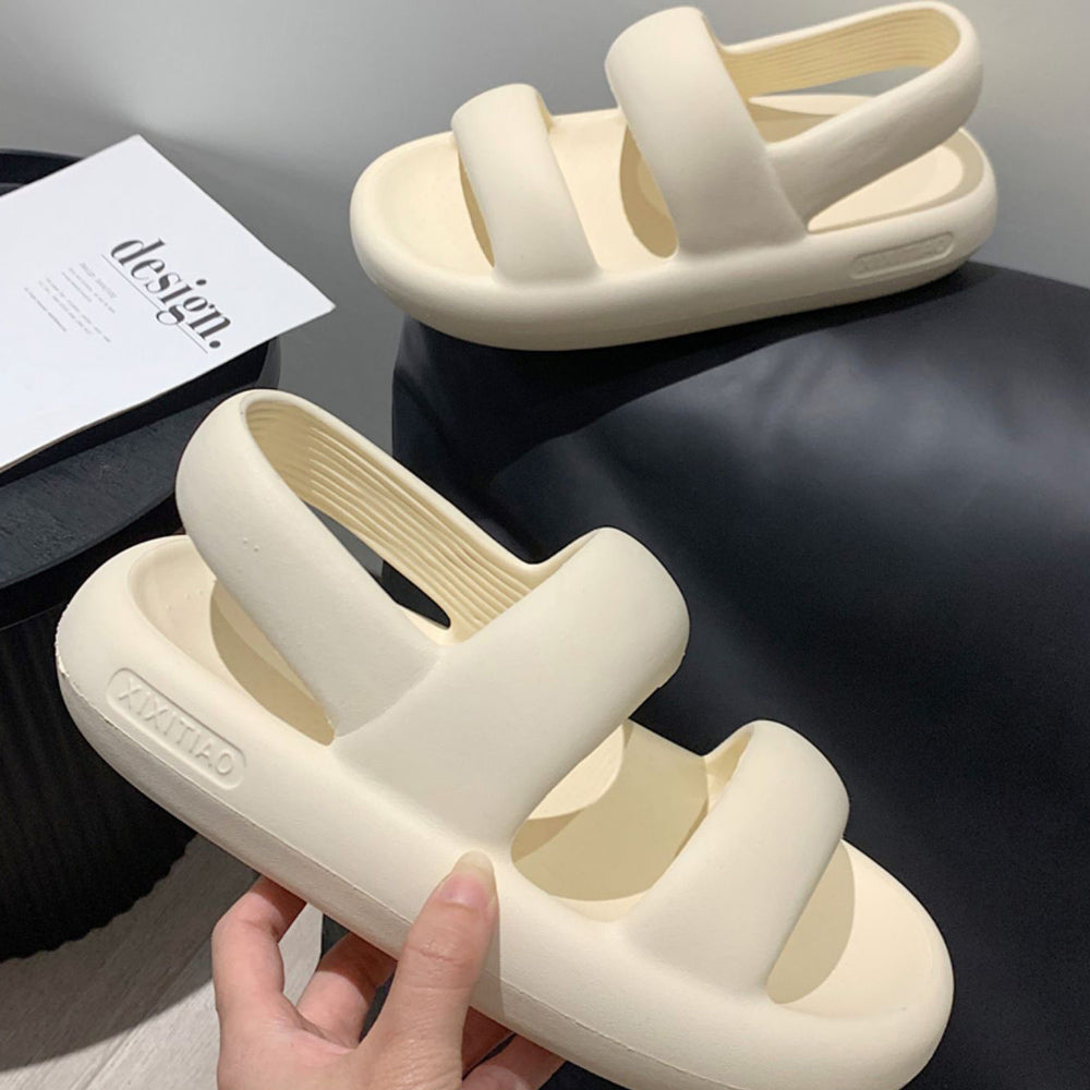 4color simple strap rubber room shoes