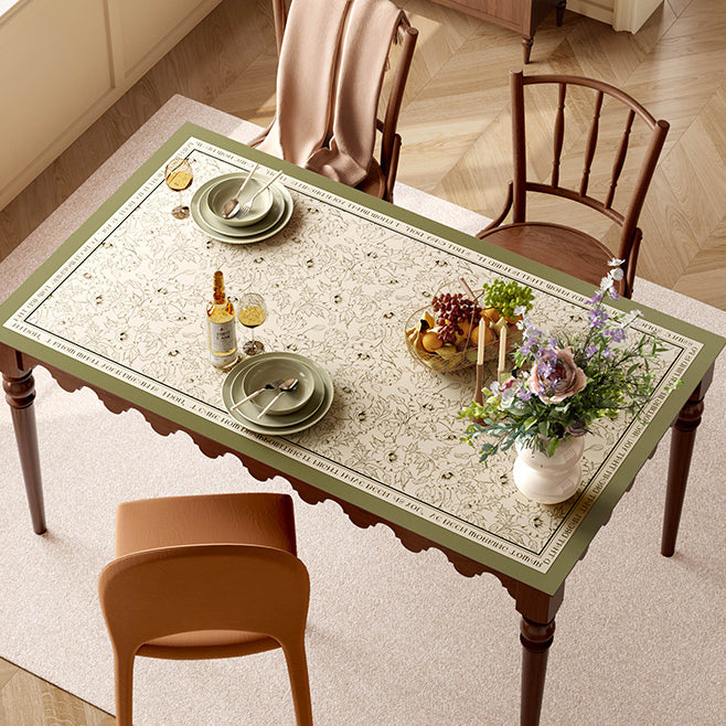holiday green simple table mat