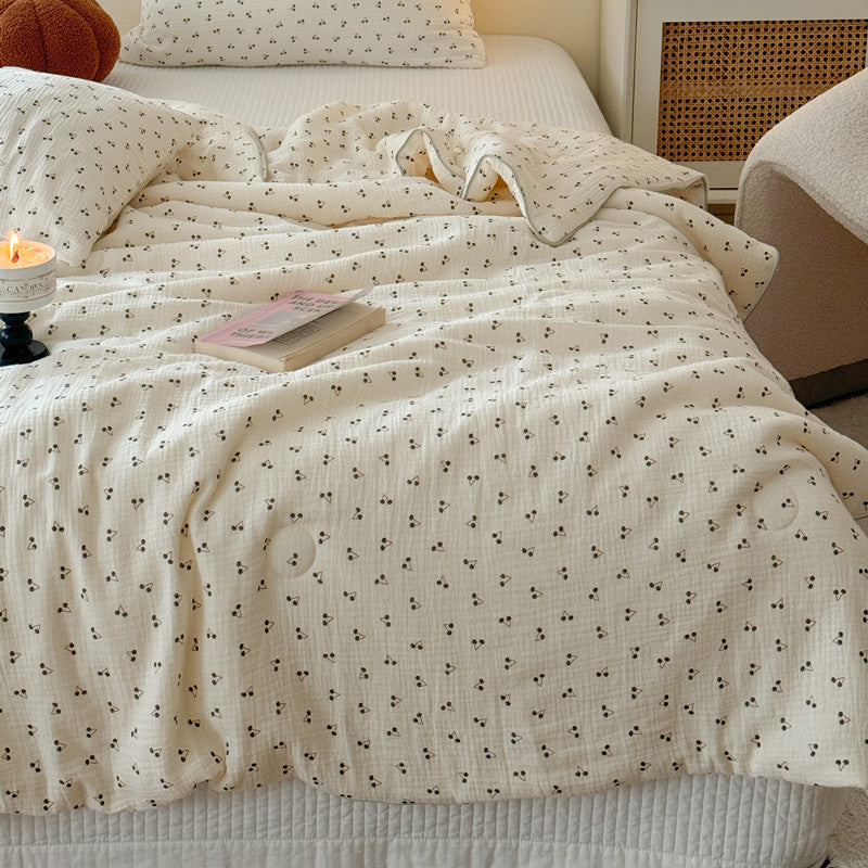 8design cotton gauze quilt & pillow sheets set