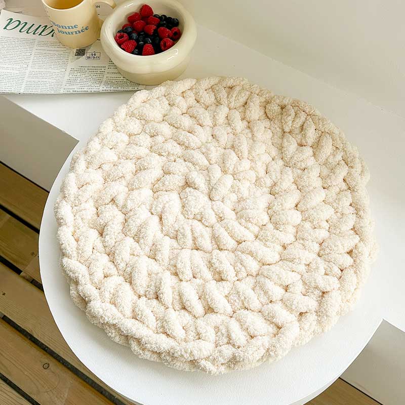 braided texture round mat (6colors)