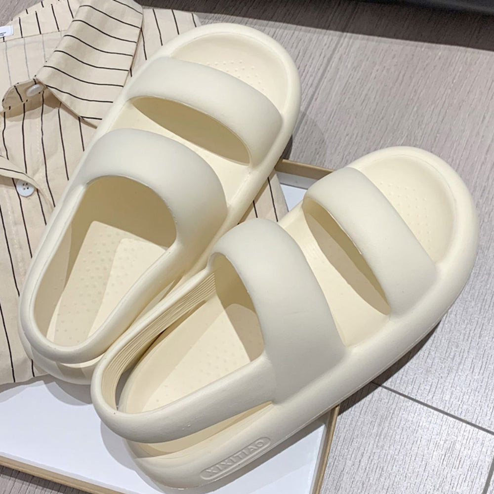 4color simple strap rubber room shoes