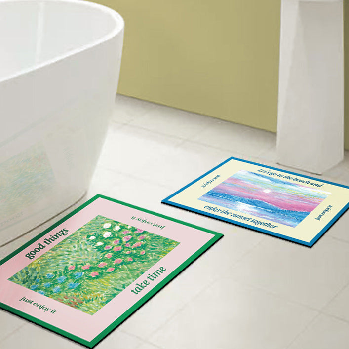 2design garden painting square mat