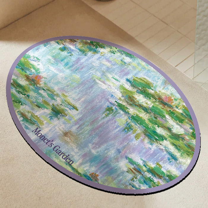 2design garden painting round mat