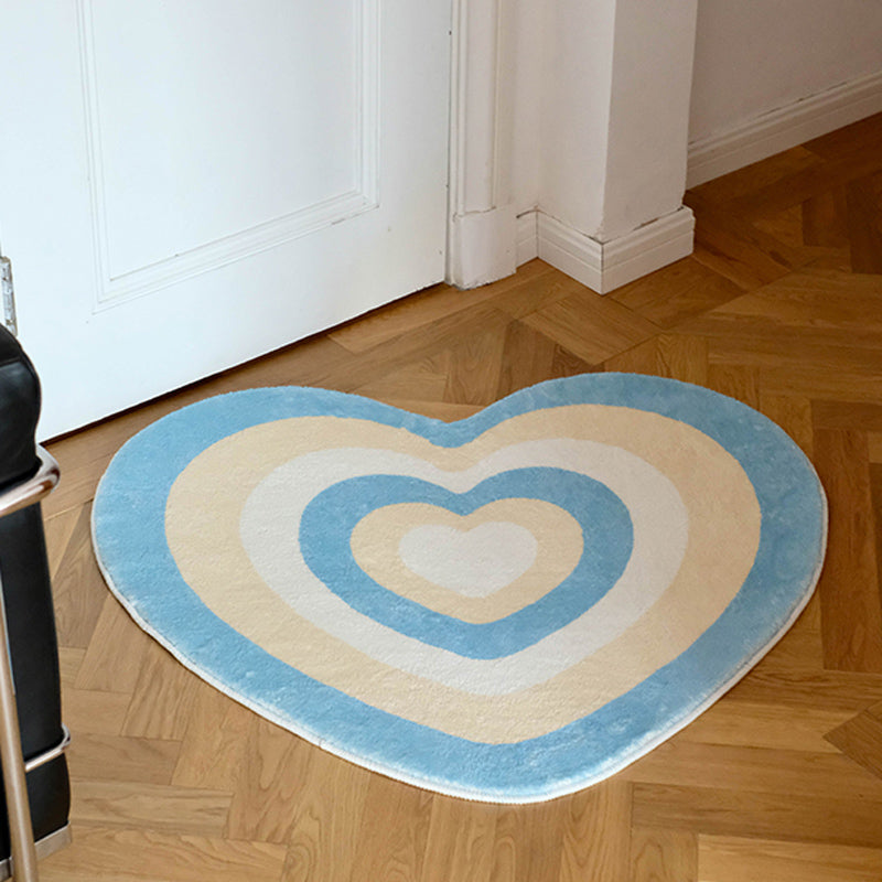 2color pop heart floor mat