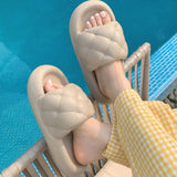 4color quilting rubber room shoes