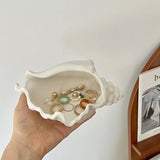 white shell accessory tray