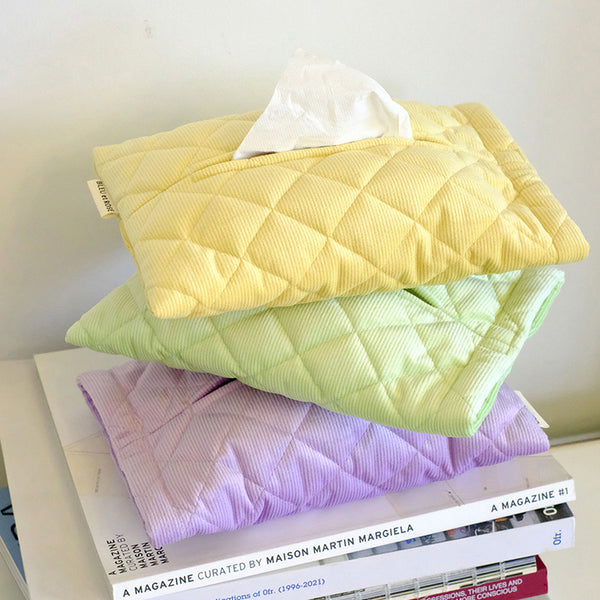 3color corduroy quilting tissue case