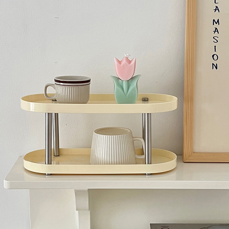 2size oval tray display rack