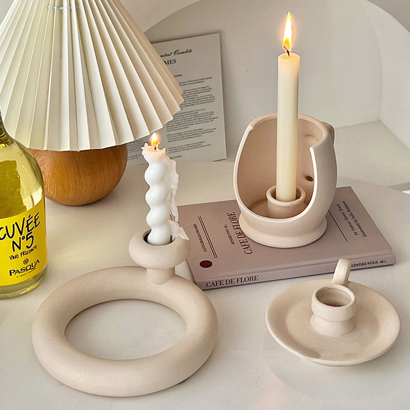 3design ceramic modern candle holder