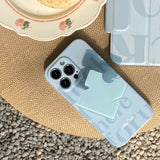 blue puzzle iPhone case