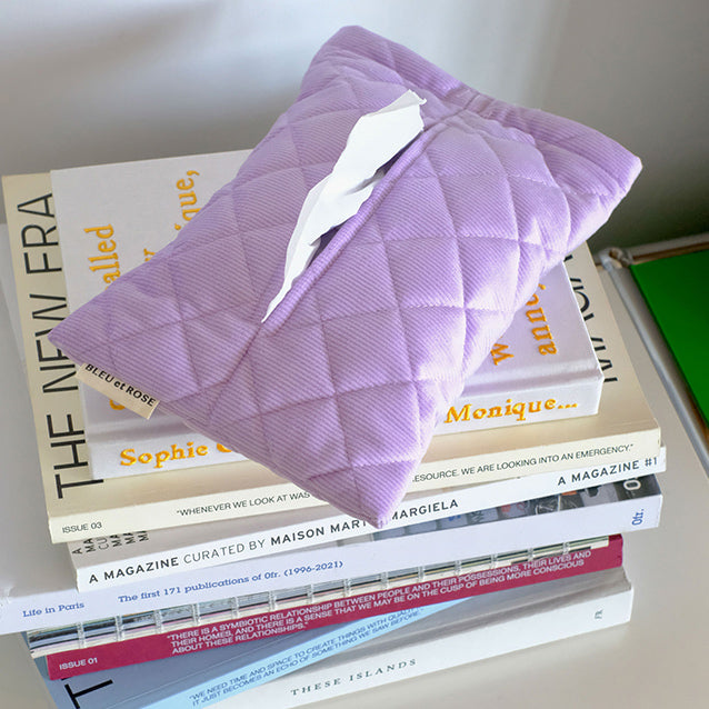 3color corduroy quilting tissue case