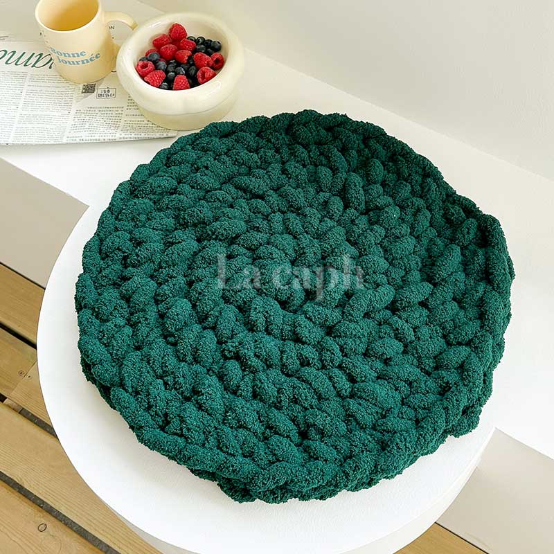 braided texture round mat (6colors)