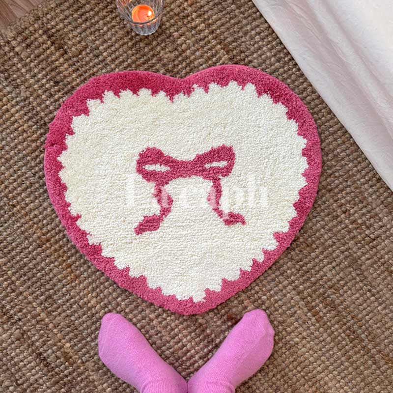 ribbon heart mini mat (2designs)