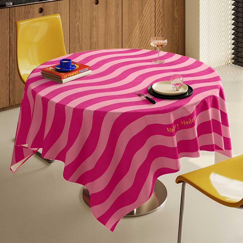 2color wave stripe table cloth