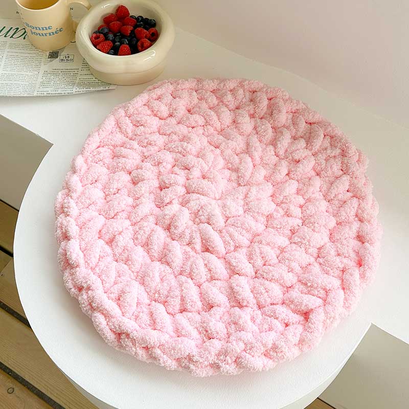 braided texture round mat (6colors)