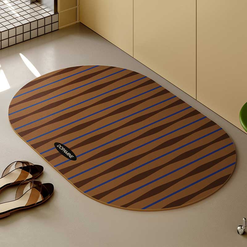 4color retro stripe bath mat