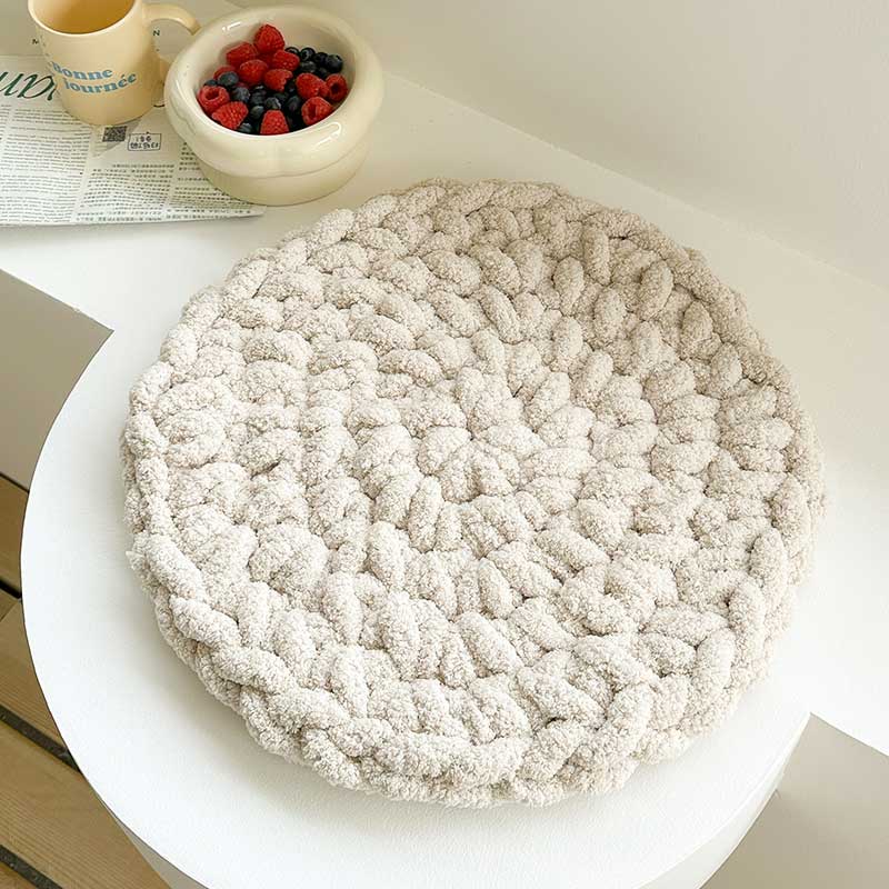 braided texture round mat (6colors)