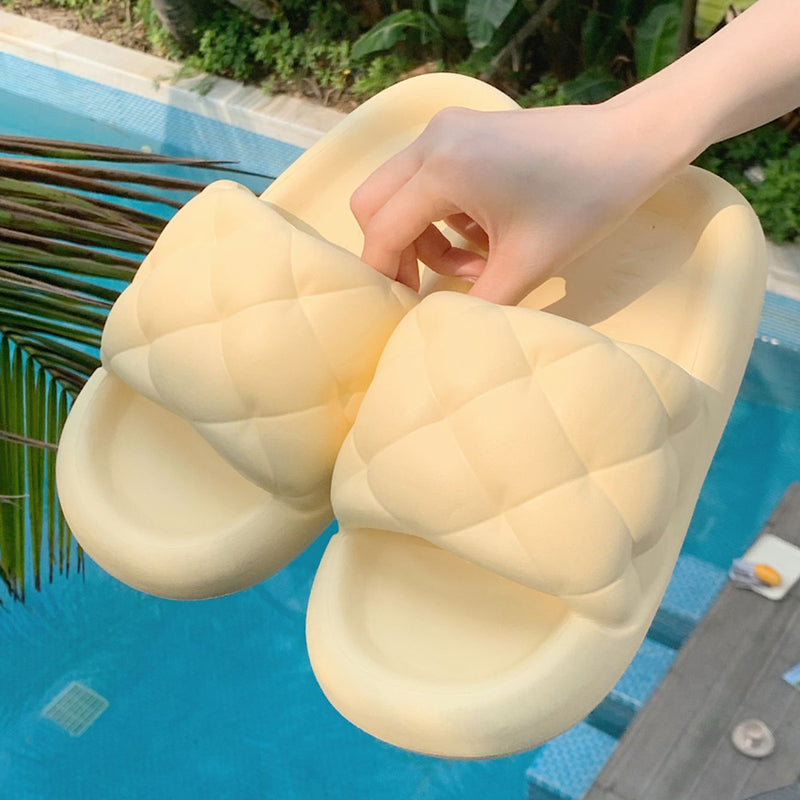 4color quilting rubber room shoes